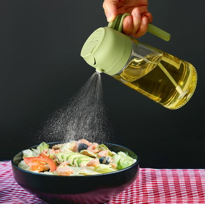 🍾🍾Unverzichtbar für jeden Haushalt✨💕2-in-1-Sprühflasche und Ölspender aus Glas