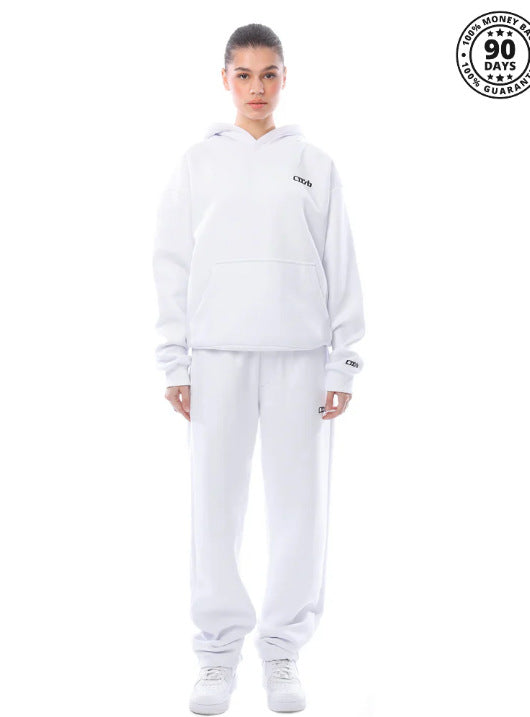 Unisex-Set aus einfarbigen Oversize-Hoodies und Jogginghosen