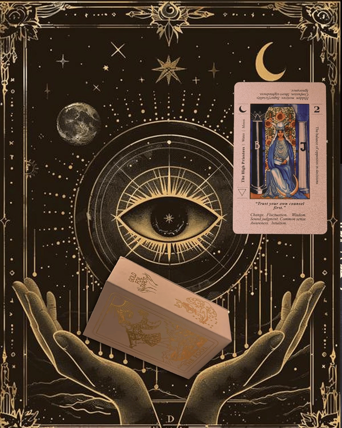 🔮 50% RABATT JETZT! ✨ Witchy Cauldron Tarotkarten-Set – Roségold, Inklusive Begleitbuch & Wasserdichte Folien 🎴📖
