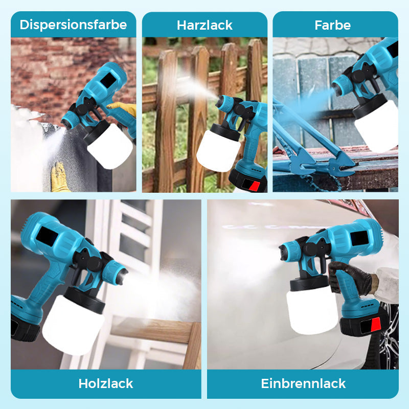 💥 🎨 Kabelloses elektrisches Farbspritzgerät – Schnell, sauber und effizient