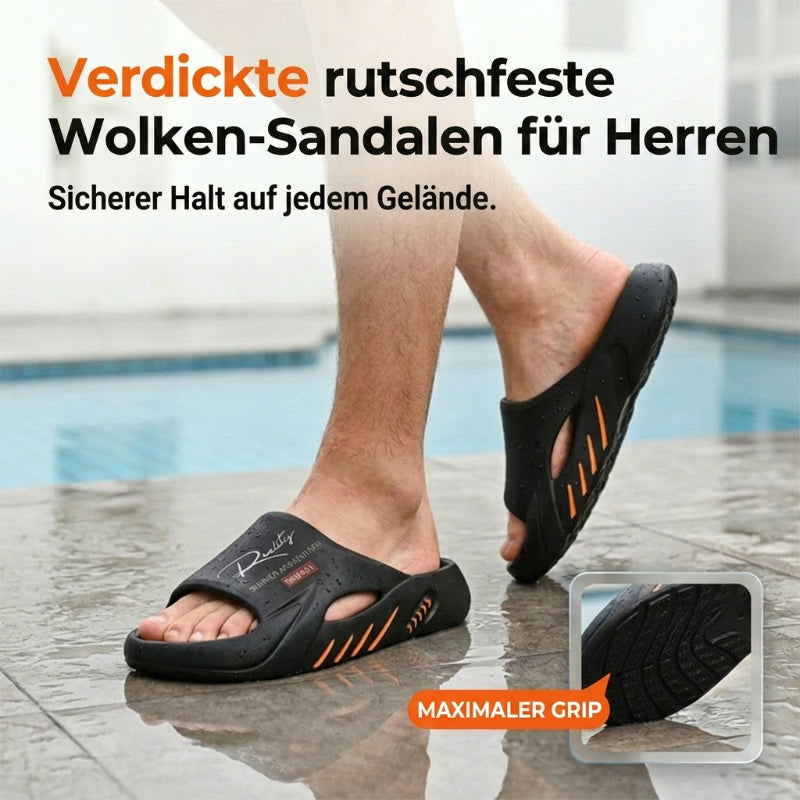 💥67% SPAREN 🦶Rutschfeste Cloud-Pantoletten für Herren mit dicker Sohle🌊Erfrischend und hautfreundlich