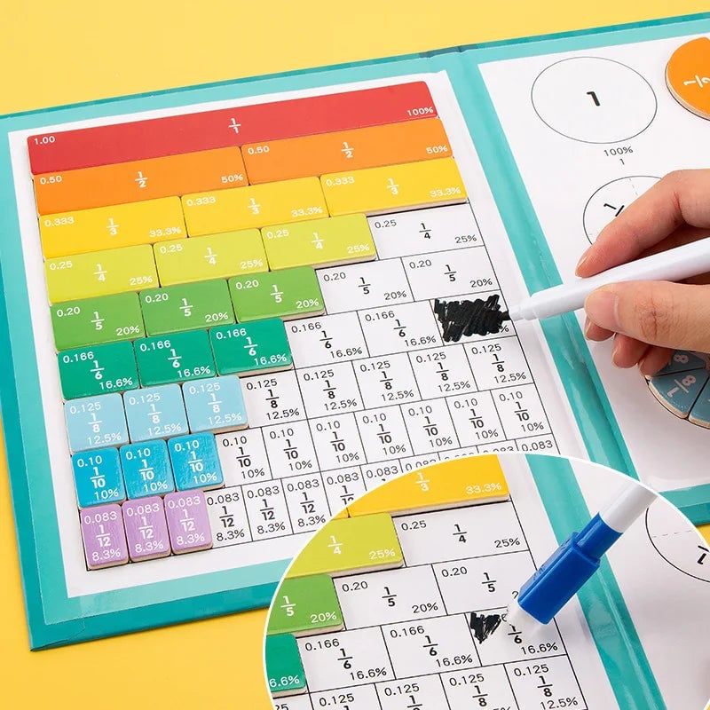 🧩 50% RABATT! 🎨 Magnetisches Bruchpuzzle für Kinder – Fördert Feinmotorik, Buntes Design & Sicheres Spielen ✨