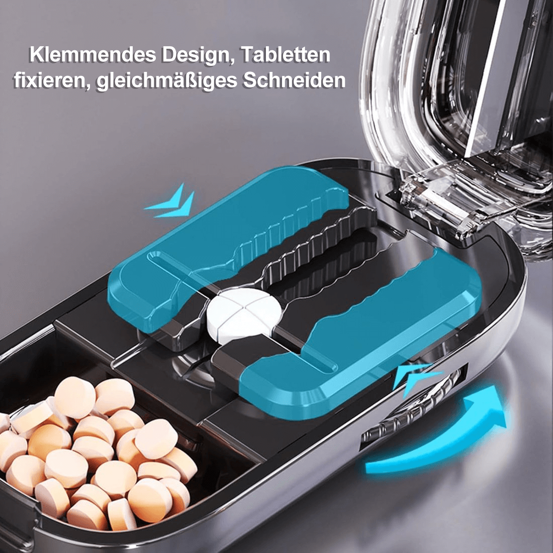 ⏳Begrenzte Zeit 50% Rabatt💥Hygienischer Reise-Pillenschneider – Kompakt für unterwegs, einfach zu reinigen & zu bedienen 🧳✨
