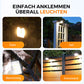 Solar-Clip-Leuchte mit Bewegungssensor. Perfekt für Garten, Balkon & Terrasse!
