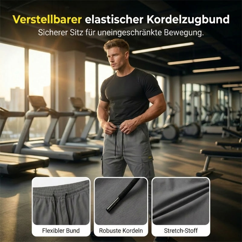 【Zeitlich begrenzt: 50 % Rabatt】👖Lässige Cargohose für Herren mit Kordelzug