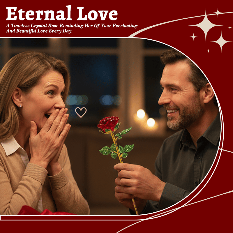Ewig Blühende Kristallrose – Funkelnde Kristallblüter, Langlebige Schönheit, Exquisites Geschenk für Geburtstag & Jubiläum 🎁
