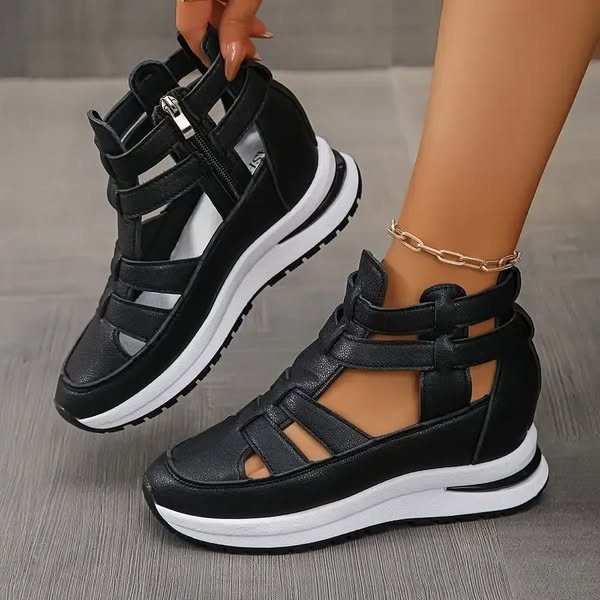 🔥Letzter Tag 50% Rabatt - Bequeme leichte Wedges mit seitlichem Reißverschluss