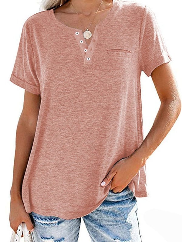 👕 50% RABATT! ✨ Modisches Unifarbenes Kurzarm-T-Shirt – Bequemer Schnitt, weicher Stoff & perfekt für den täglichen Gebrauch – vielseitig kombinierbar 🌿