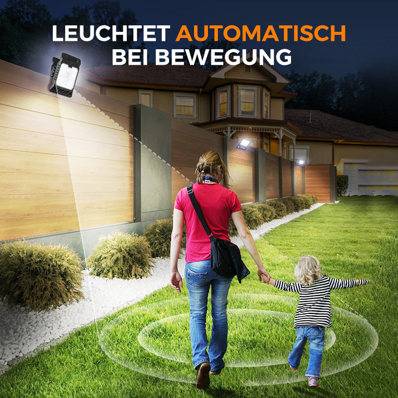 Solar-Clip-Leuchte mit Bewegungssensor. Perfekt für Garten, Balkon & Terrasse!