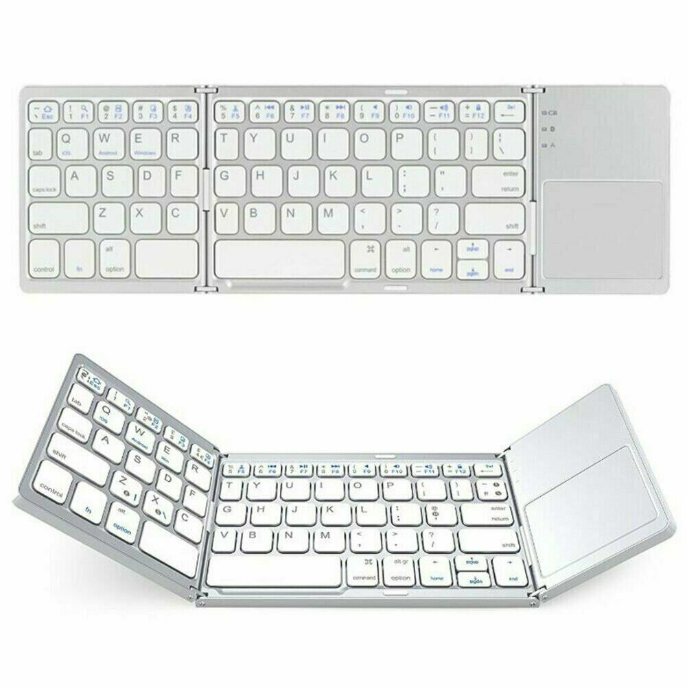 Ultradünne kabellose Mini-Bluetooth-Tastatur, faltbare und schlichte Tablet-Tastatur für zu Hause und das Büro