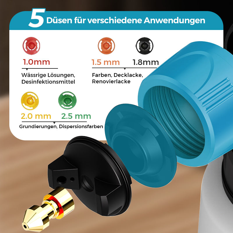 💥 🎨 Kabelloses elektrisches Farbspritzgerät – Schnell, sauber und effizient