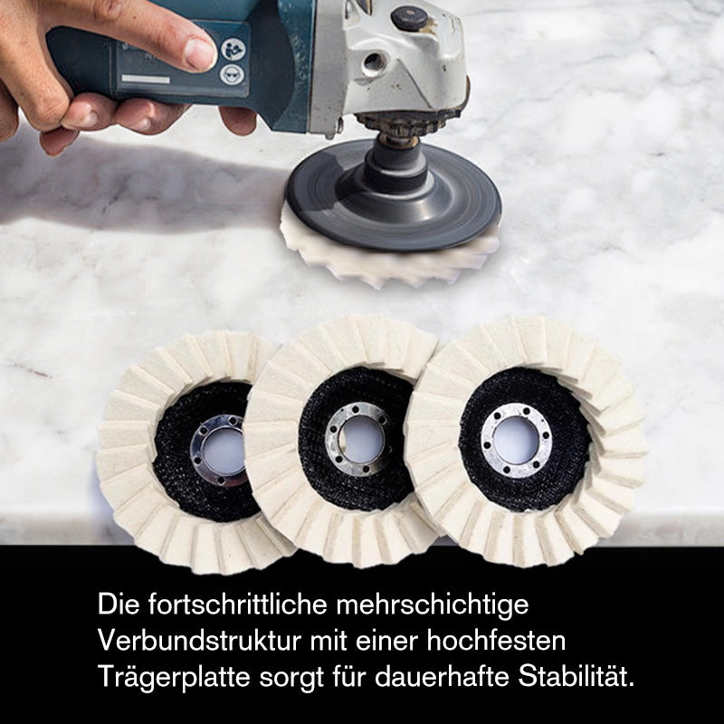 📢📢✨ Wollpolierscheibe für Winkelschchleifer – Hochglanz-Spiegelfinish! 🚀⚡