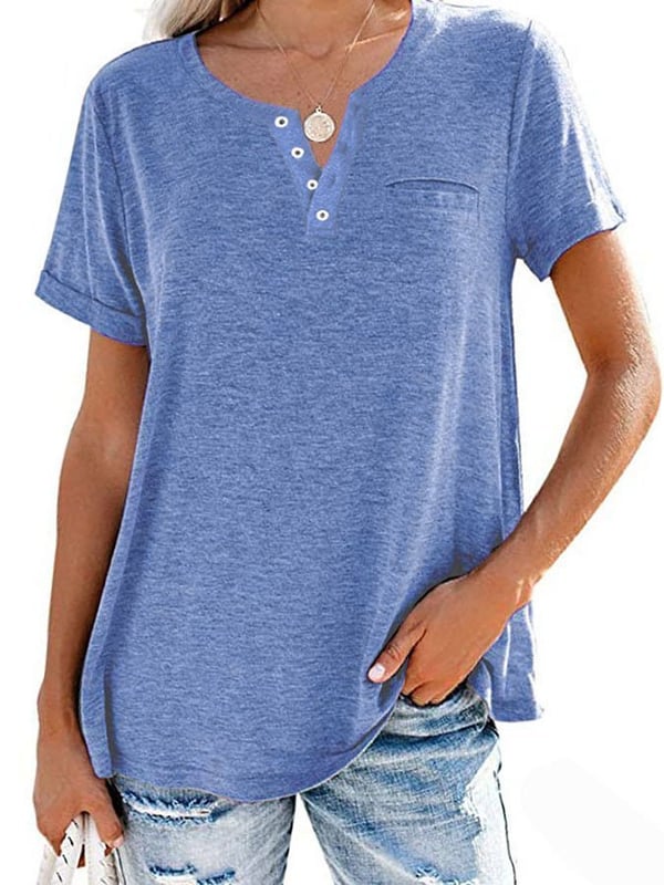 👕 50% RABATT! ✨ Modisches Unifarbenes Kurzarm-T-Shirt – Bequemer Schnitt, weicher Stoff & perfekt für den täglichen Gebrauch – vielseitig kombinierbar 🌿