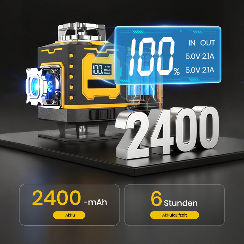 📏 60% RABATT! 🔦 Multifunktions-Laserwasserwaage – Selbstnivellierend, Horizontale & Vertikale Linien & Ideal für Heimwerker 🔧