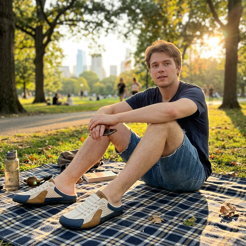 Atmungsaktive Mesh-Hausschuhe für Herren