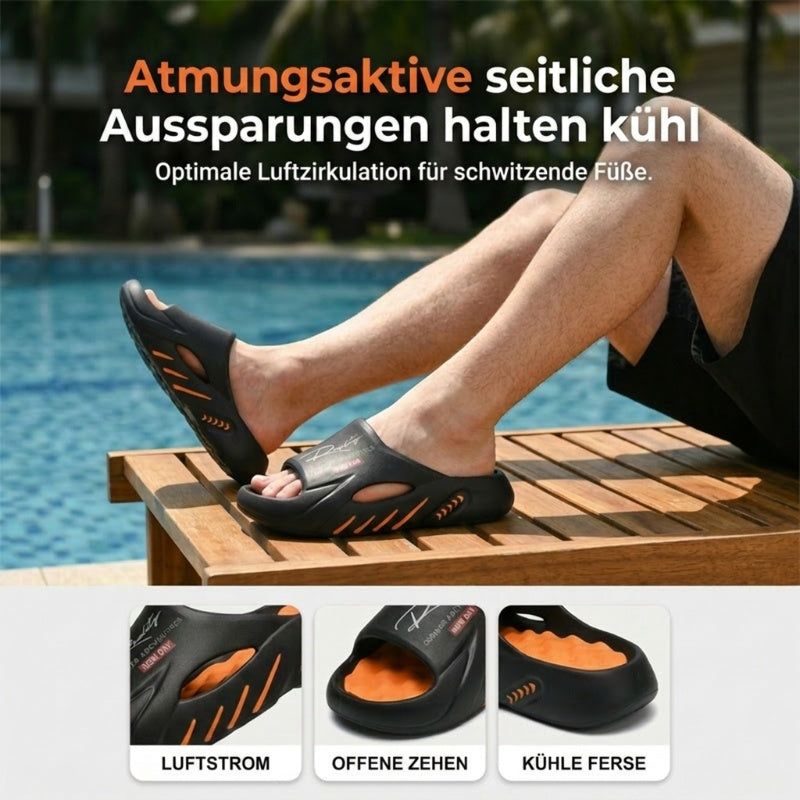 💥67% SPAREN 🦶Rutschfeste Cloud-Pantoletten für Herren mit dicker Sohle🌊Erfrischend und hautfreundlich