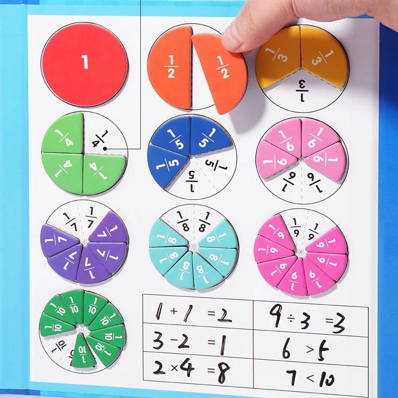 🧩 50% RABATT! 🎨 Magnetisches Bruchpuzzle für Kinder – Fördert Feinmotorik, Buntes Design & Sicheres Spielen ✨