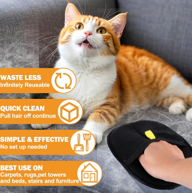 Antistatische Handschuhe zum Enthaaren von Haustieren