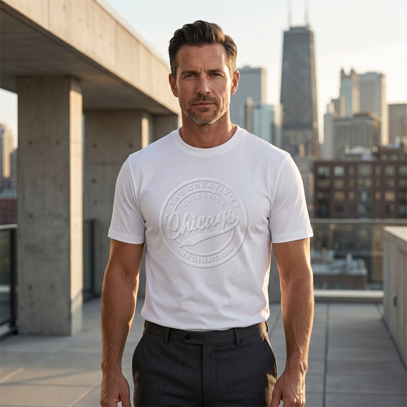 👕🔥 Herren-T-Shirt – strukturierter Aufdruck, reine Baumwolle, lockere Passform. 50% RABATT!