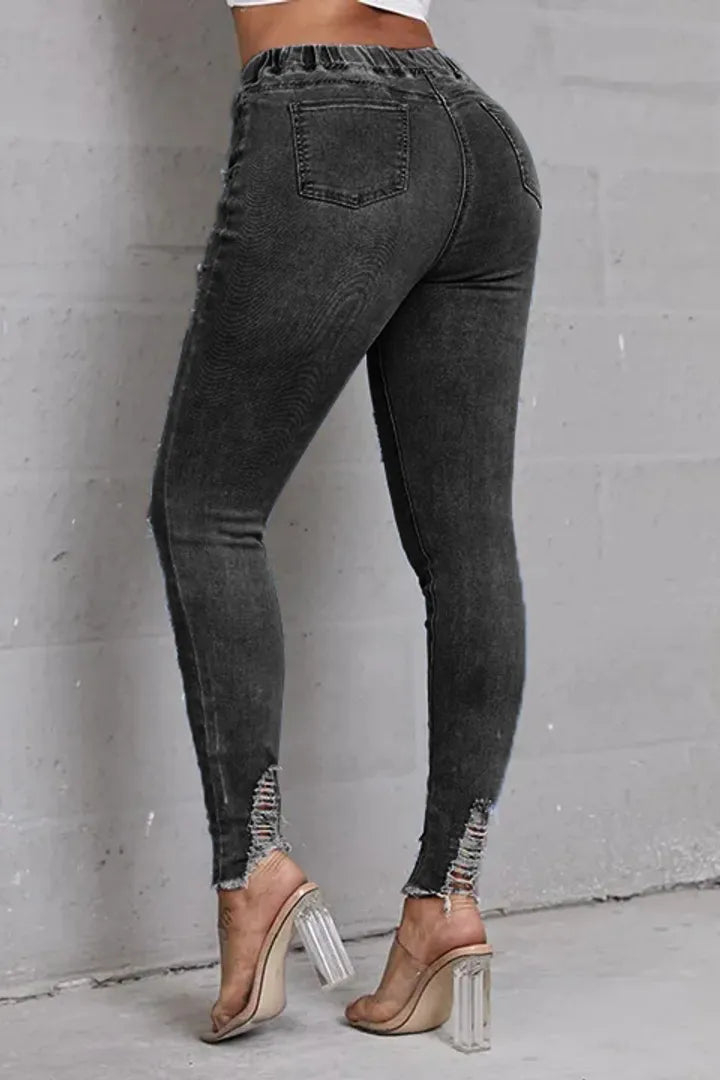 👖 50% RABATT! 🔥 Stretch-Skinny-Jeans mit Rissen – Figurbetont, Bequemer Stretch & Perfekt Für Einen Coolen Alltagslook 💙 Kostenloser Versand