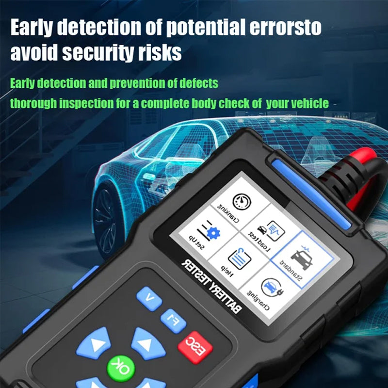 🔋 50% RABATT! ✨ BT100 Autobatterietester - 12V Lasttester mit LCD-Display & Druckfunktion für Fahrzeugdiagnose 🚗⚡