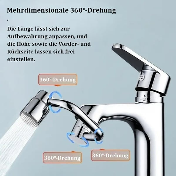 🚰Universal-Spültischarmatur✨1080° drehbare Armatur-Belüfterverlängerung