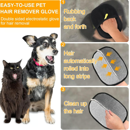 Antistatische Handschuhe zum Enthaaren von Haustieren