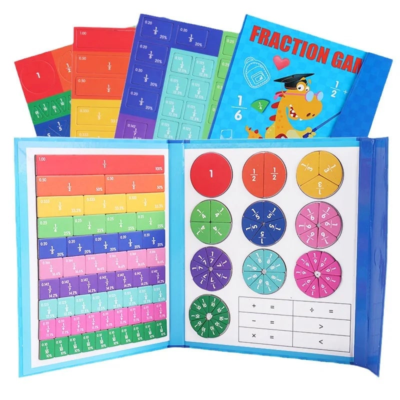 🧩 50% RABATT! 🎨 Magnetisches Bruchpuzzle für Kinder – Fördert Feinmotorik, Buntes Design & Sicheres Spielen ✨