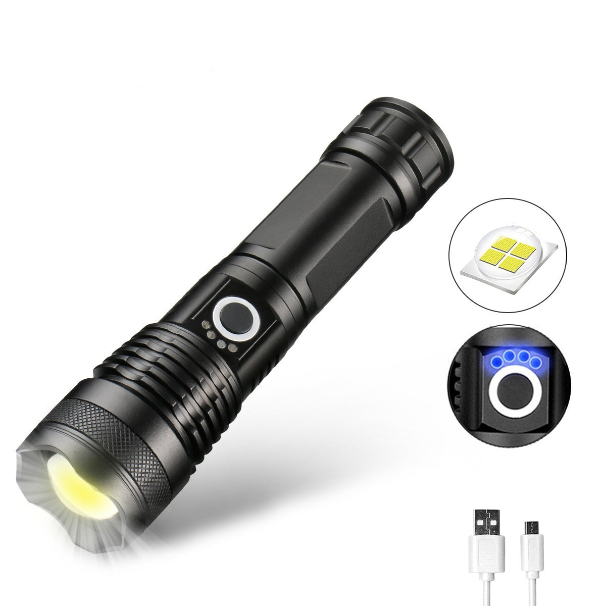 🔦50 % Rabatt! 🎉 Wiederaufladbare Taschenlampe mit 90.000 Lumen – Extrem hell, wasserdicht und mit langer Akkulaufzeit 📦