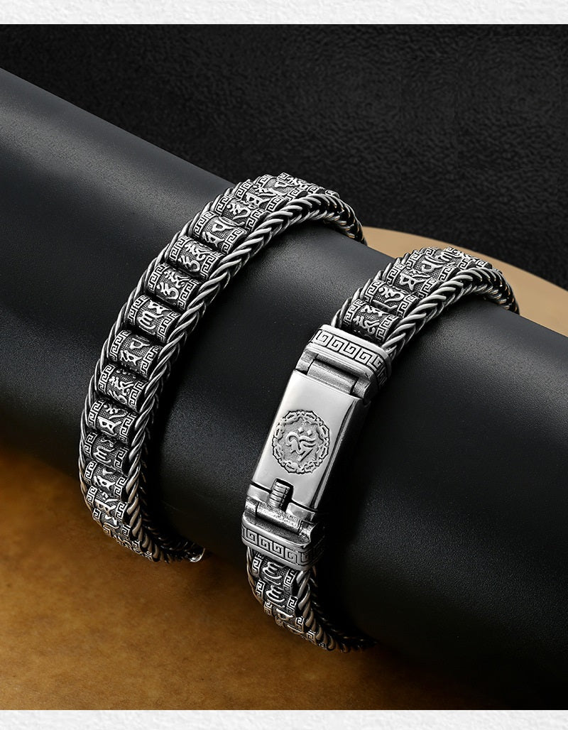 💎 60 % RABATT! 💎 Tibetisches Gebetsmühlen-Armband – 925er Sterlingsilber, Glücksbringer & Valentinstagsgeschenk