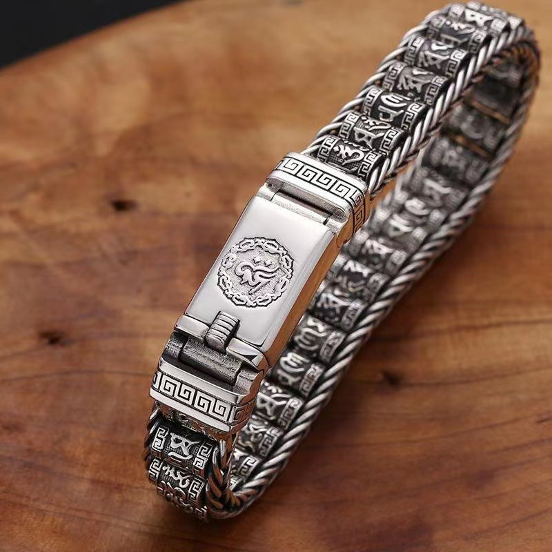 💎 60 % RABATT! 💎 Tibetisches Gebetsmühlen-Armband – 925er Sterlingsilber, Glücksbringer & Valentinstagsgeschenk