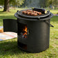 🏕️ 50 % RABATT 🔥 Tragbarer Holz-Kohle Ofen, multifunktional zum Campen, Grillen und Heizen