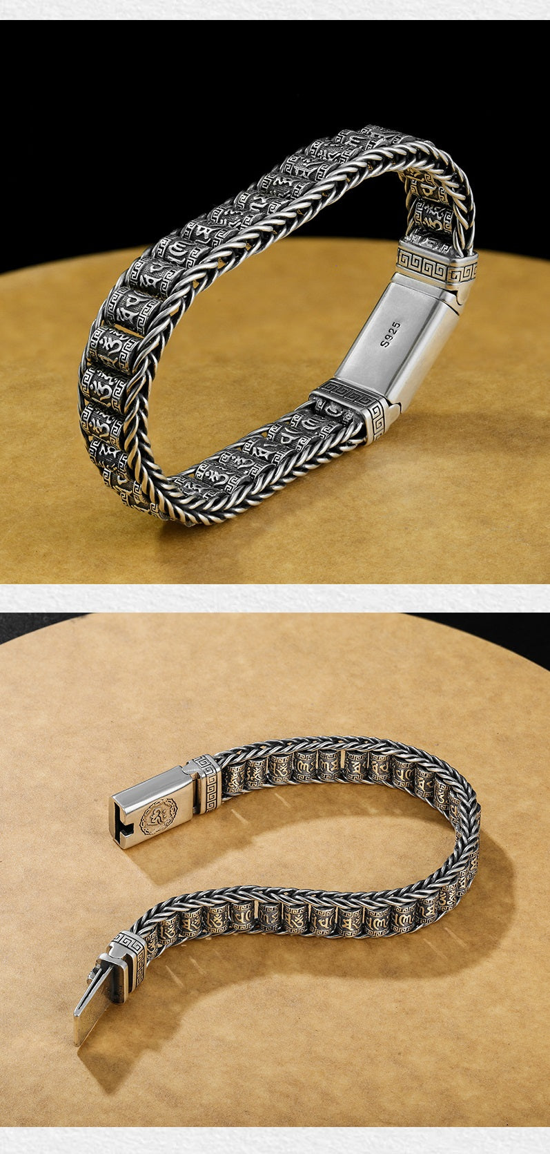 💎 60 % RABATT! 💎 Tibetisches Gebetsmühlen-Armband – 925er Sterlingsilber, Glücksbringer & Valentinstagsgeschenk
