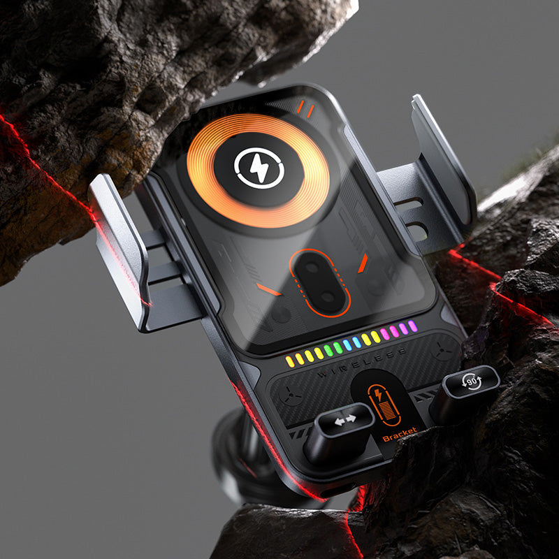 📢📢53 % Rabatt!! ⏰Intelligenter 2-in-1-Autotelefonhalter mit automatischer Drehfunktion und kabellosem Ladegerät⚡