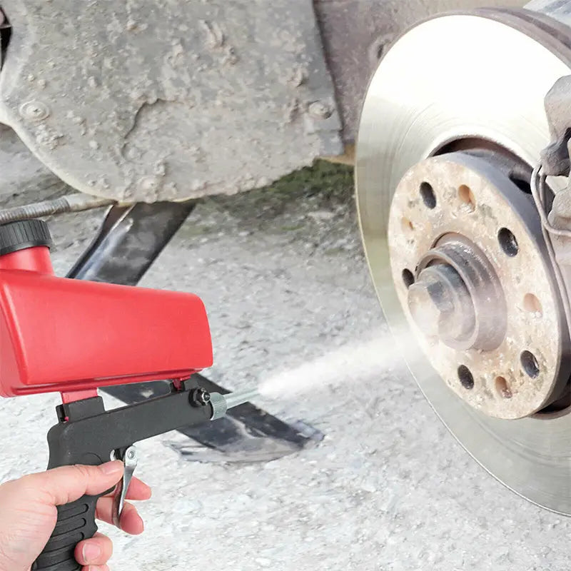 🛠️ Professionelle tragbare Sandstrahlpistole – Leicht, sicher & effektiv für Rostentfernung, Autoreinigung & DIY-Projekte | Inkl. 3 Düsen