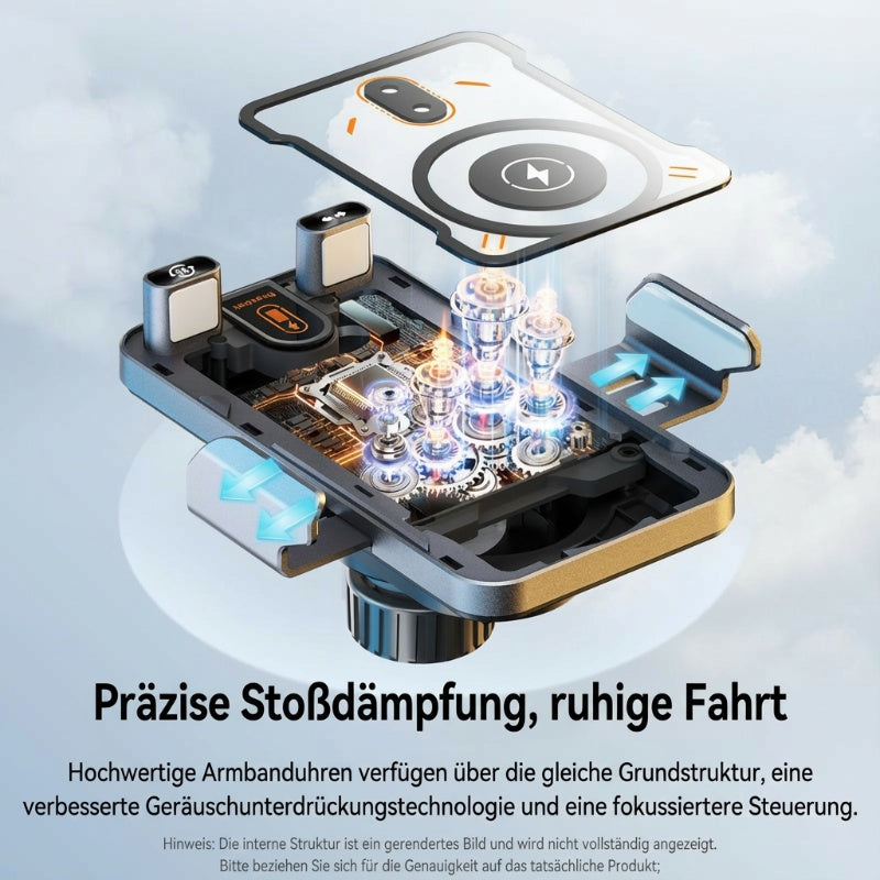 📢📢53 % Rabatt!! ⏰Intelligenter 2-in-1-Autotelefonhalter mit automatischer Drehfunktion und kabellosem Ladegerät⚡