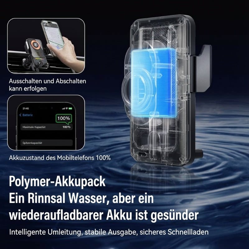 📢📢53 % Rabatt!! ⏰Intelligenter 2-in-1-Autotelefonhalter mit automatischer Drehfunktion und kabellosem Ladegerät⚡