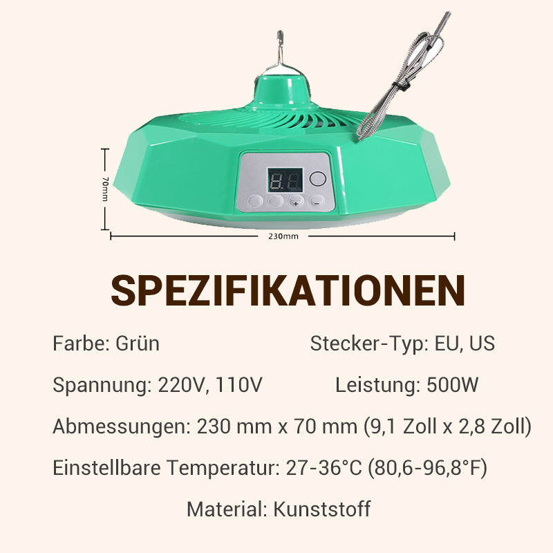 Wärmelampe mit Fernbedienung für die Geflügelhaltung