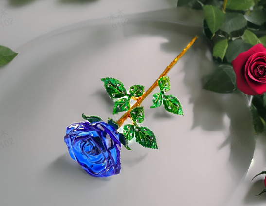 Ewig Blühende Kristallrose – Funkelnde Kristallblüter, Langlebige Schönheit, Exquisites Geschenk für Geburtstag & Jubiläum 🎁