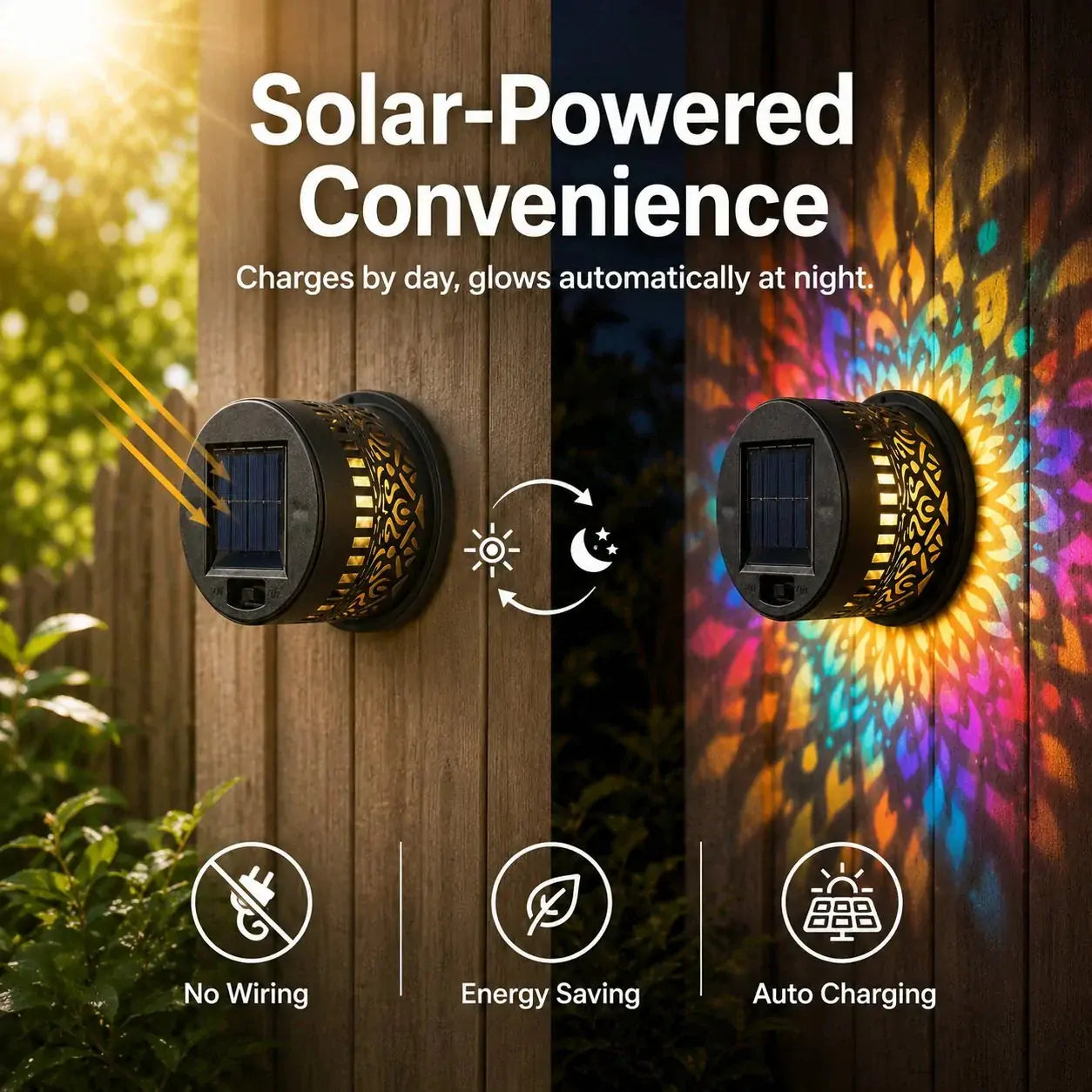 ☀️ Solar-Mandalaleuchte für Garten & Terrasse – 2-in-1 Bodenlampe & Wandleuchte – Ornamentale Lichtdeko mit Vintage-Effekt – Rostfrei & Langlebig