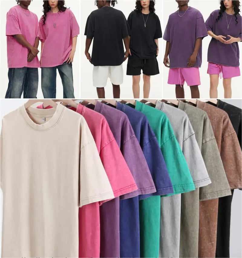 Lockeres einfarbiges Kurzarm-Oberteil im Vintage-Stil