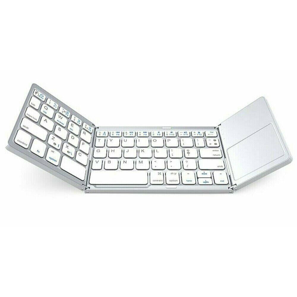 Ultradünne kabellose Mini-Bluetooth-Tastatur, faltbare und schlichte Tablet-Tastatur für zu Hause und das Büro