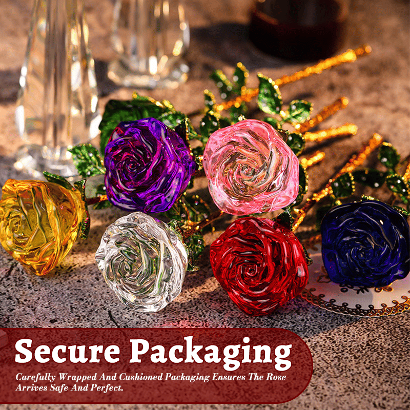 Ewig Blühende Kristallrose – Funkelnde Kristallblüter, Langlebige Schönheit, Exquisites Geschenk für Geburtstag & Jubiläum 🎁