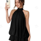 👗🌊 50% RABATT! Leicht fließendes Trägerkleid mit Wickeloptik & ausgestelltem Saum – Perfekt für Sommerpartys & Strand ✨
