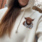 💖WEIHNACHTSANGEBOT 50 % RABATT!!🎁 Süßes Highland Cow Sweatshirt mit Kapuze und kuscheligem Fleecefutter