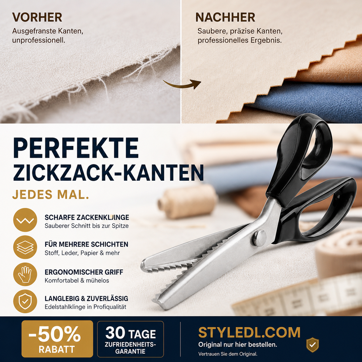 💥🔥Nur heute: 50% Rabatt!🎁✂️DIY-Nähschere für Spitzen