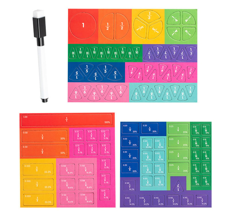 🧩 50% RABATT! 🎨 Magnetisches Bruchpuzzle für Kinder – Fördert Feinmotorik, Buntes Design & Sicheres Spielen ✨