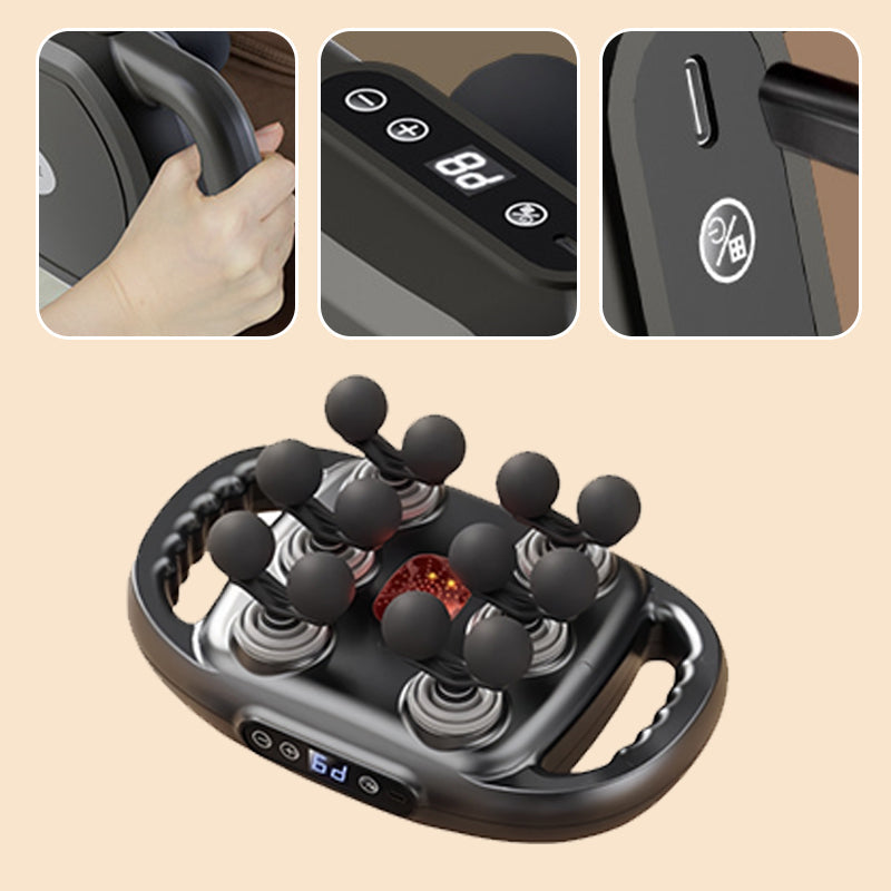 🔥Weihnachtsverkauf – bis zu 50 % Rabatt🎅Multifunktionale, automatische Massagepistole mit 12 Köpfen