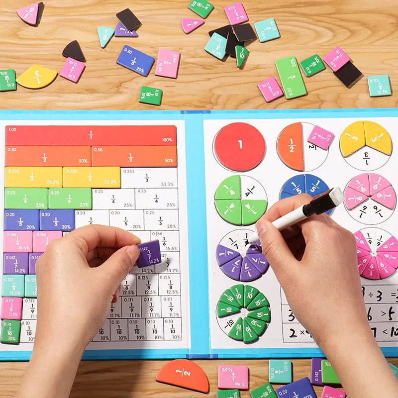🧩🎨 Magnetisches Bruchpuzzle für Kinder – Entwickelt Feinmotorik & Lernspaß ✨🛡️ Sicher und langlebig für kreative Entdeckungen
