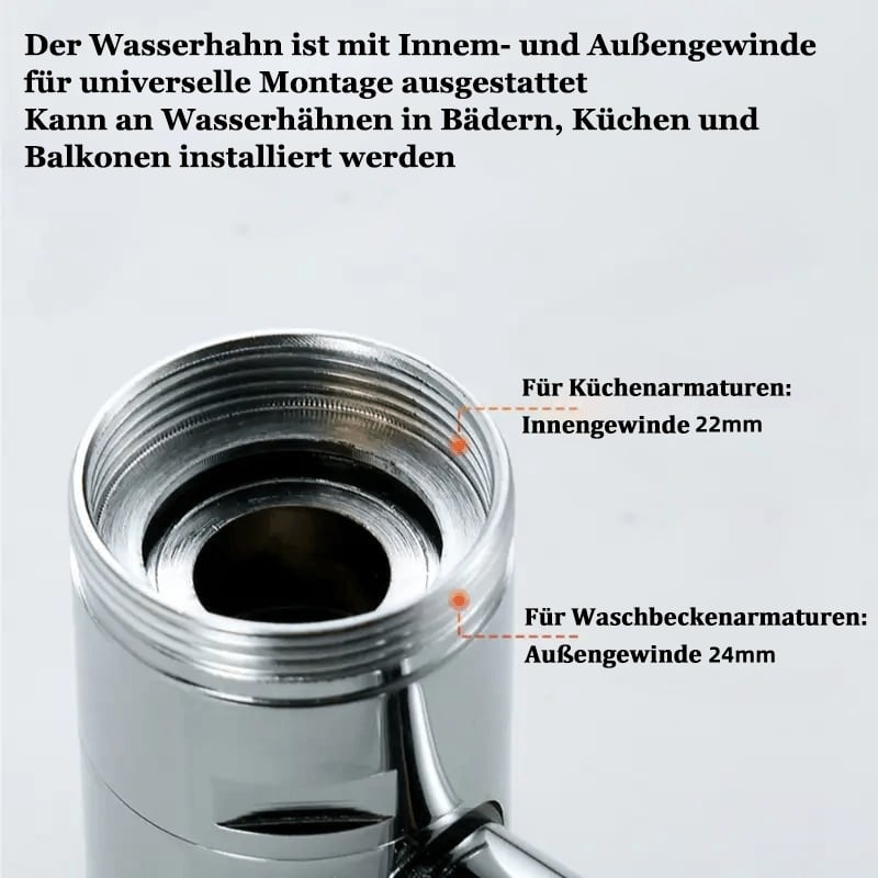 🚰Universal-Spültischarmatur✨1080° drehbare Armatur-Belüfterverlängerung
